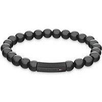 Tommy Hilfiger Jewelry Men/'s Beaded Bracelet with onyx stones - 2790581