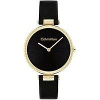 Calvin Klein Women'S Calvin Klein Black Leather Strap Watch