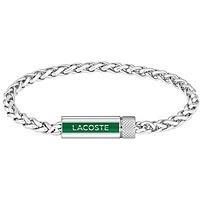 Lacoste Men/'s SPELT Collection Chain Bracelet in Stainless Steel