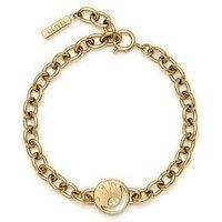 Olivia Burton Gold Plated Celestial Sun Disc Link Bracelet