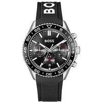 Boss Gents Boss Runner Chronograph Black Silicone Strap Watch