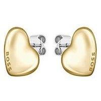 Boss Ladies Boss Honey Light Yellow Gold Heart Earrings