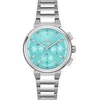 Boss Ladies Boss Onestainless Steel Watch With Bright Turquoise Dial