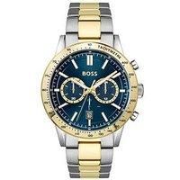 GENUINE NEW BOSS MENS HB1514163 ALLURE TWO-TONE MENS CHRONOGRAPH WATCH FREE TOOL