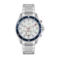 Lacoste Chronograph Quartz Watch for Men MAINSAIL Collection with Silver Stainless Steel Bracelet - 2011360