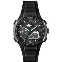 Lacoste Analog-Digital Multifunction Quartz Watch for Men LC33 Collection with Black Silicone Bracelet - 2011365