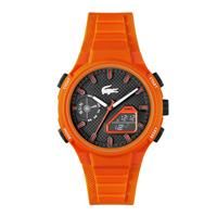 Lacoste Analog-Digital Multifunction Quartz Watch for Men LC33 Collection with Orange Silicone Bracelet - 2011369