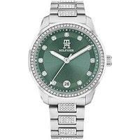 Tommy Hilfiger Womens Stainless Steel Watch With A Crystal Bezel Finish