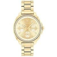 Coach Ladies Kitt Gold Ip Bracelet Watch