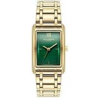 Olivia Burton Green Dial Stainless Steel Link Bracelet Watch