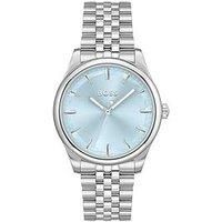 BOSS Three Hand Quartz Movement Watch for Women Graceful Collection with Silver Stainless Steel Bracelet - 1502777