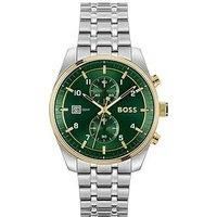 Boss Gents Boss Skytraveller Chronograph Watch With Dark Green Dial