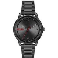 Hugo Gents Hugo #Stamp Black Ip Bracelet Watch