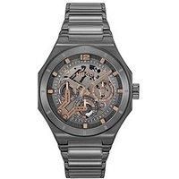 HUGO Analogue Multifunction Quartz Watch for Men #Grail Skeleton Collection with Grey Stainless Steel Bracelet - 1530378