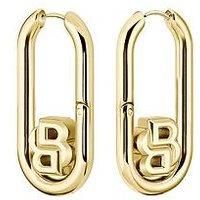 BOSS Jewelry Women/'s DOUBLE BB SWING Collection Dangle & Drop Earrings in Yellow Gold - 1580629
