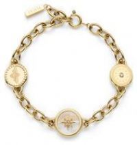 Olivia Burton Stainless Steel Disc Charms Bracelet