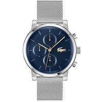 Lacoste Analogue Multifunction Quartz Watch for Men Replay Collection with Silver Stainless Steel Mesh Bracelet - 2011409