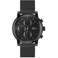 Lacoste Analogue Multifunction Quartz Watch for Men Replay Collection with Black Stainless Steel Mesh Bracelet - 2011411