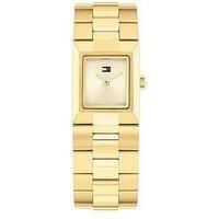 Tommy Hilfiger Women/'s Quartz Watch with Rectangular Case and Stainless Steel Bracelet