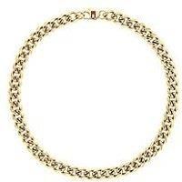 Tommy Hilfiger Mens Gold Plated Curb Chain Necklace