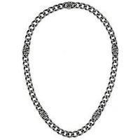 Boss Men's Necklace Double B Absolute 1580744 Stainless Steel 56Cm Gray