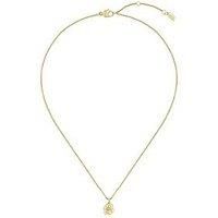 BOSS Jewelry Women/'s DOUBLE B PETIT Collection Necklace in Yellow Gold with a Double B Charm - 1580747