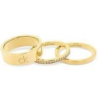 Calvin Klein Ck Trio Ladies Ring Gold