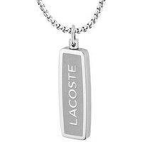 Lacoste Men'S District Stainless Steel Reversible Pendant Necklace
