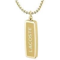 Lacoste Men'S Districtold Plated Reversible Pendant Necklace