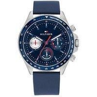 Tommy Hilfiger Men'S Navy Blue Leather Strap Watch