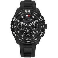Tommy Hilfiger Men'S Black Silicone Watch