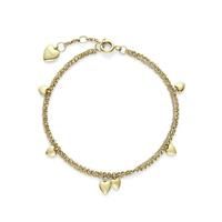 Olivia Burton Mini Heart Light Gold Ip Double Layered Bracelet