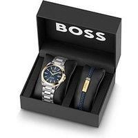 Boss Gents Boss Strike A Watch And Bracelet Gift Set