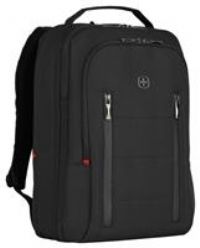 Wenger CityTraveler Laptop Backpack, Expandable, Fits up to 16£ Laptop, up to 12£ Tablet, 16 l, Unisex, Ideal for Business Uni School Travel, Black