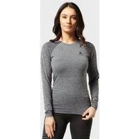 ODLO(£££ Women Bl Top Crew Neck L/S Performance Light Top - Grey Melange, X-Large