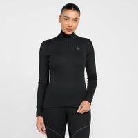 Women's Eco Active Warm Long Sleeve Half Zip Baselayer Top, Black