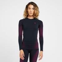 Odlo Women Functional Underwear Long Sleeve Shirt PERFORMANCE WARM ECO, festival fuchsia - black, XL