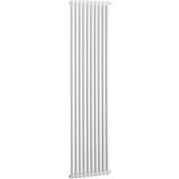 Arlberg 2-Column Vertical Radiator 2000 x 486mm 4710Btu in White Steel
