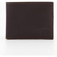 Levi/'s Men/'s Casual Classics Hunte Coin Bifold-Batwing Bi-Fold Wallet, Dark Brown, One Size