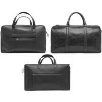 Unisex Black Real Leather Mens Weekend Bag - 3 Styles!