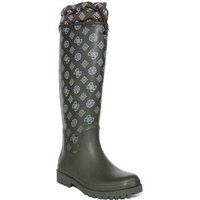 Guess Reisa Womens Knee High Rain Boots In Olive Size UK 3 - 8