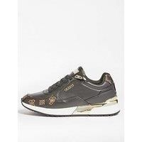 Guess Women/'s MOXEA/Active Lady/LE Gymnastics Shoe, BLKBR, 3 UK