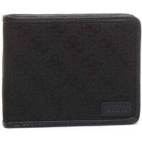 Dan Logo Flat Billfold Leather Mens Wallet In Black