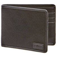 Dan Logo Flat Billfold Leather Mens Wallet In Black