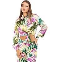 GUESS LS Bowed Jun Shirt W5GH0IWH9C2 7620837012378 Women/'s Shirt, Tropical Escape Prin, XS