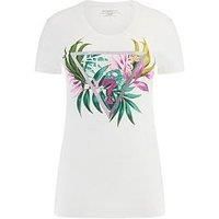 Guess Short Sleeve Leaf Triangle T-Shirt - White