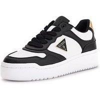 Guess Miram6 Semi Logo Lace Womens Trainers In Black White UK 3 - 8