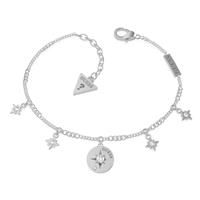 Guess Wanderlust Silver Plated Crystal Compass Bracelet