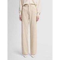 7 For All Mankind Tess Linen Trousers - Beige
