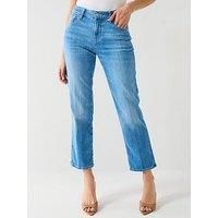 7 For All Mankind Calie Straight Leg Ankle Jeans - Blue